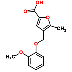 4-[(2-Methoxyphenoxy)methyl]-5-methyl-2-furoic acid结构式