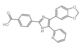 4-(4-(BENZO[D][1,3]DIOXOL-5-YL)-5-(PYRIDIN-2-YL)-1H-IMIDAZOL-2-YL)BENZOIC ACID structure