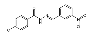 N'-(3-nitrobenzylidene)-4-hydroxybenzohydrazide Structure