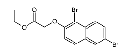 ethyl 2-(1,6-dibromonaphthalen-2-yl)oxyacetate结构式