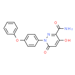 4-Hydroxy-6-oxo-1-(4-phenoxyphenyl)-1,6-dihydro-3-pyridazinecarboxamide Structure