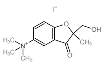 5-Benzofuranaminium,2,3-dihydro-2-(hydroxymethyl)-N,N,N,2-tetramethyl-3-oxo-, iodide (1:1) structure