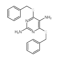 2,5-Pyrimidinediamine,4,6-bis[(phenylmethyl)thio]- structure