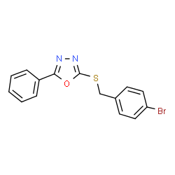 2-[(4-BROMOBENZYL)SULFANYL]-5-PHENYL-1,3,4-OXADIAZOLE Structure
