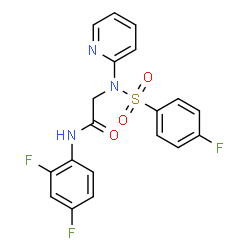 N-(2,4-DIFLUOROPHENYL)-2-[[(4-FLUOROPHENYL)SULFONYL](2-PYRIDINYL)AMINO]ACETAMIDE Structure