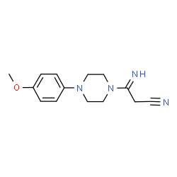 3-IMINO-3-[4-(4-METHOXYPHENYL)PIPERAZINO]PROPANENITRILE结构式