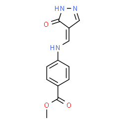 4-[(5-OXO-1,5-DIHYDRO-PYRAZOL-4-YLIDENEMETHYL)-AMINO]-BENZOIC ACID METHYL ESTER结构式