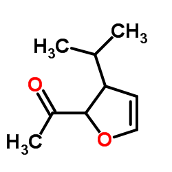 Ethanone, 1-[2,3-dihydro-3-(1-methylethyl)-2-furanyl]- (9CI) structure