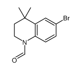 6-bromo-4,4-dimethyl-1,2,3,4-tetrahydro-quinoline-1-carbaldehyde结构式