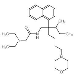 N-(2-butan-2-yl-6-morpholin-4-yl-2-naphthalen-1-yl-hexyl)-2-diethylamino-acetamide Structure