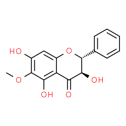 (2R,3R)-2,3-Dihydro-3,5,7-trihydroxy-6-methoxy-2-phenyl-4H-1-benzopyran-4-one Structure