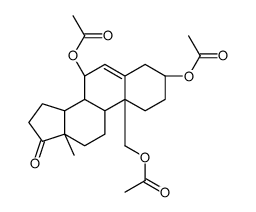 Androst-5-en-17-one, 3,7,19-tris(acetyloxy)-, (3beta,7alpha)- (9CI) structure