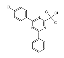 2-(4-chloro-phenyl)-4-phenyl-6-trichloromethyl-[1,3,5]triazine结构式