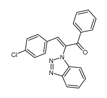 (Z)-2-(benzotriazol-1-yl)-3-(4-chlorophenyl)-1-phenyl-2-propen-1-one结构式