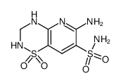 6-AMINO-3,4-DIHYDRO-2H-PYRIDO[2,3-E][1,2,4]THIADIAZINE-7-SULFONAMIDE 1,1-DIOXIDE结构式