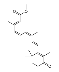 (2E,4E,6E,8E)-3,7-二甲基-9-(2,6,6-三甲基-3-氧代环己-1-烯-1-基)壬-2,4,6,8-四烯酸甲酯结构式