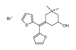 5-(dithiophen-2-ylmethylidene)-1,1-dimethyl-2,3,4,6-tetrahydropyridin- 3-ol bromide结构式