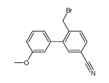 6-(bromomethyl)-3'-methoxy(1,1'-biphenyl)-3-carbonitrile结构式