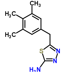 5-(3,4,5-Trimethylbenzyl)-1,3,4-thiadiazol-2-amine结构式