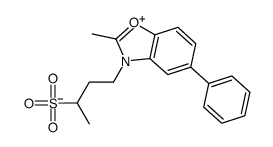 2-methyl-5-phenyl-3-(3-sulphonatobutyl)benzoxazolium Structure