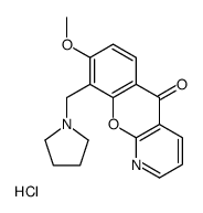 8-methoxy-9-(pyrrolidin-1-ylmethyl)chromeno[2,3-b]pyridin-5-one,hydrochloride结构式