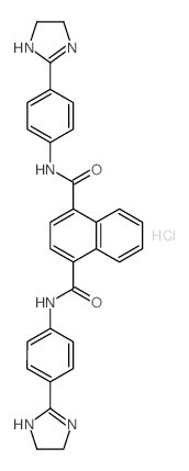 1,4-Naphthalenedicarboxanilide, 4,4-di-2-imidazolin-2-yl-, dihydrochloride结构式