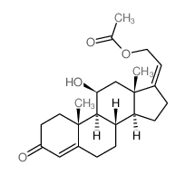 Pregna-4,17(20)-dien-3-one,21-(acetyloxy)-11-hydroxy-, (11b)- (9CI) Structure