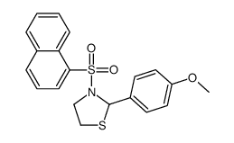 Thiazolidine, 2-(4-methoxyphenyl)-3-(1-naphthalenylsulfonyl)- (9CI) structure