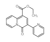 ethyl 4-oxo-3-pyridin-2-yl-quinolizine-1-carboxylate结构式