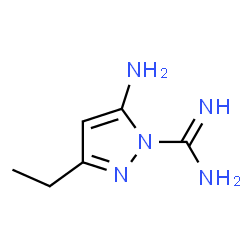 1H-Pyrazole-1-carboximidamide,5-amino-3-ethyl-结构式