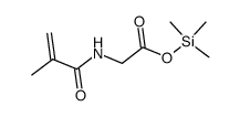 N-(2-Methyl-1-oxo-2-propenyl)glycine trimethylsilyl ester Structure