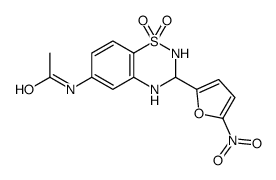 N-[3-(5-nitrofuran-2-yl)-1,1-dioxo-3,4-dihydro-2H-1λ6,2,4-benzothiadiazin-6-yl]acetamide Structure