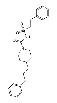 N-(4-[3-phenylpropyl]piperidinocarbonyl)-2-phenylethenesulfonamide结构式