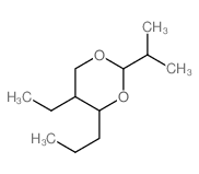 5-ethyl-2-propan-2-yl-4-propyl-1,3-dioxane结构式