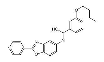 3-butoxy-N-(2-pyridin-4-yl-1,3-benzoxazol-5-yl)benzamide结构式