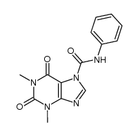 1,3-dimethyl-2,6-dioxo-1,2,3,6-tetrahydro-purine-7-carboxylic acid anilide结构式