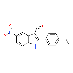 1H-Indole-3-carboxaldehyde,2-(4-ethylphenyl)-5-nitro-(9CI)结构式