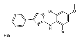 N-(2,6-dibromo-4-methoxyphenyl)-4-pyridin-3-yl-1,3-thiazol-2-amine,hydrobromide Structure