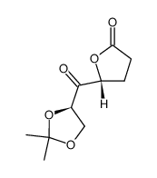 (4'R,5R)-5-(2,2-dimethyl-1,3-dioxolan-4-carbonyl)dihydrofuran-2-one Structure