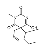 5-Allyl-1-methyl-5-(1-methylbutyl)-2,4,6(1H,3H,5H)-pyrimidinetrione结构式