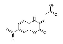 (3E)-3-(7-nitro-2-oxo-4H-1,4-benzoxazin-3-ylidene)propanoic acid结构式