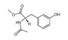 2-acetylamino-3-(3-hydroxyphenyl)propionic acid methyl ester结构式