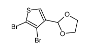 2-(4,5-dibromothiophen-3-yl)-1,3-dioxolane结构式