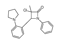 3-chloro-3-methyl-1-phenyl-4-(2-pyrrolidin-1-ylphenyl)azetidin-2-one结构式