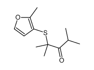 2,4-dimethyl-2-(2-methylfuran-3-yl)sulfanylpentan-3-one Structure