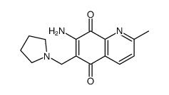 7-amino-2-methyl-6-(pyrrolidin-1-ylmethyl)quinoline-5,8-dione Structure