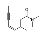 N,N,3-trimethyloct-4-en-6-ynamide结构式