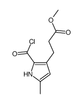 methyl 3-(2-carbonochloridoyl-5-methyl-1H-pyrrol-3-yl)propanoate结构式