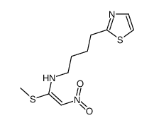 N-(1-methylsulfanyl-2-nitroethenyl)-4-(1,3-thiazol-2-yl)butan-1-amine Structure