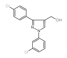 (1-(3-chlorophenyl)-3-(4-chlorophenyl)-1h-pyrazol-4-yl)methanol结构式